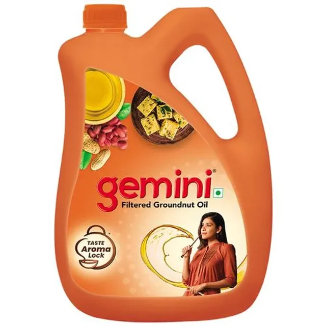 Gemini Filtered Groundnut Oil, 5 L Jar-2.webp